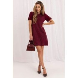 Vakarinė suknelė su blizgiomis detalėmis Italy Moda – raudona