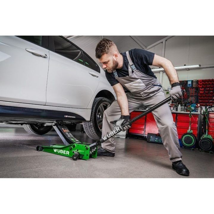 Žemo profilio automobilinis keltuvas 3T, juodas ir žalias