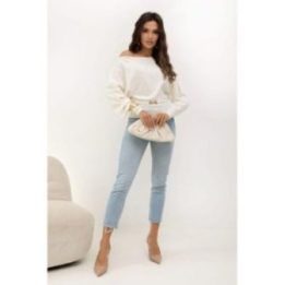 Balta laisvo kirpimo palaidinė Italy Moda