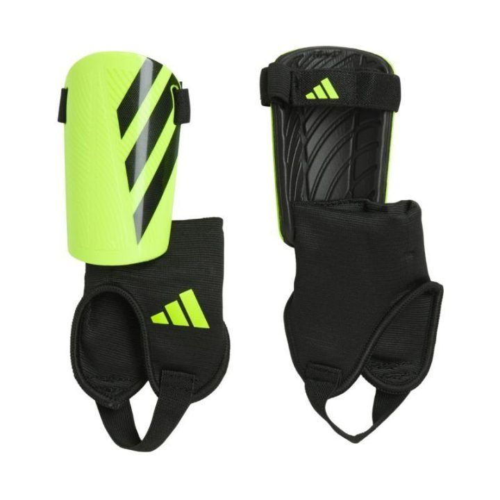 Vaikiškos futbolo blauzdų apsaugos su čiurnų apsauga adidas Tiro Match, laimo žalios ir juodos spalvos