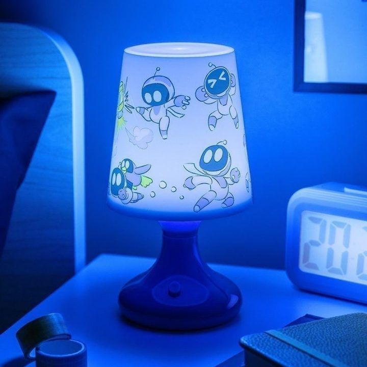 Stalinė LED lempa Astro Bot, 18,5 cm, mėlyna