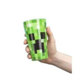 Stiklinė su Minecraft Creeper motyvu, 400 ml, žalia