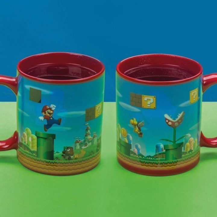 Puodelis su nuo karščio besikeičiančiu vaizdu Super Mario, 300 ml, įvairiaspalvis