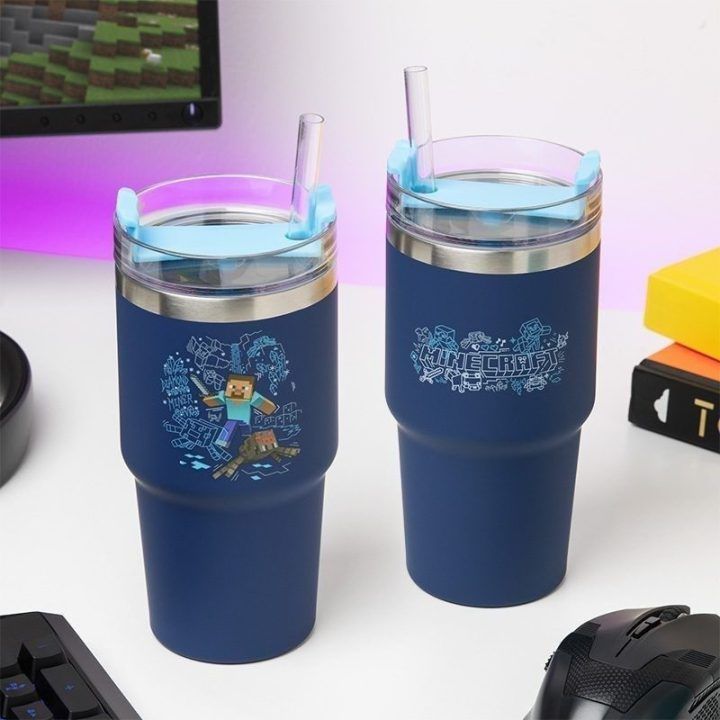Puodelis Minecraft Gamer Cup, 600 ml, mėlynas
