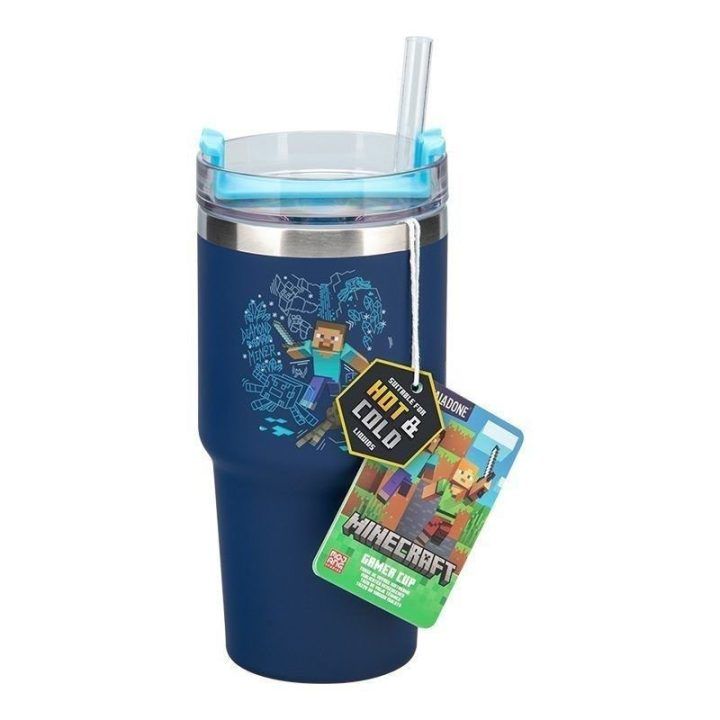 Puodelis Minecraft Gamer Cup, 600 ml, mėlynas