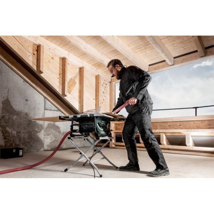 Stalinis diskinis pjūklas Metabo TS 254 M, 1 500 W, 4 200 aps./min., pilkos ir juodos spalvos