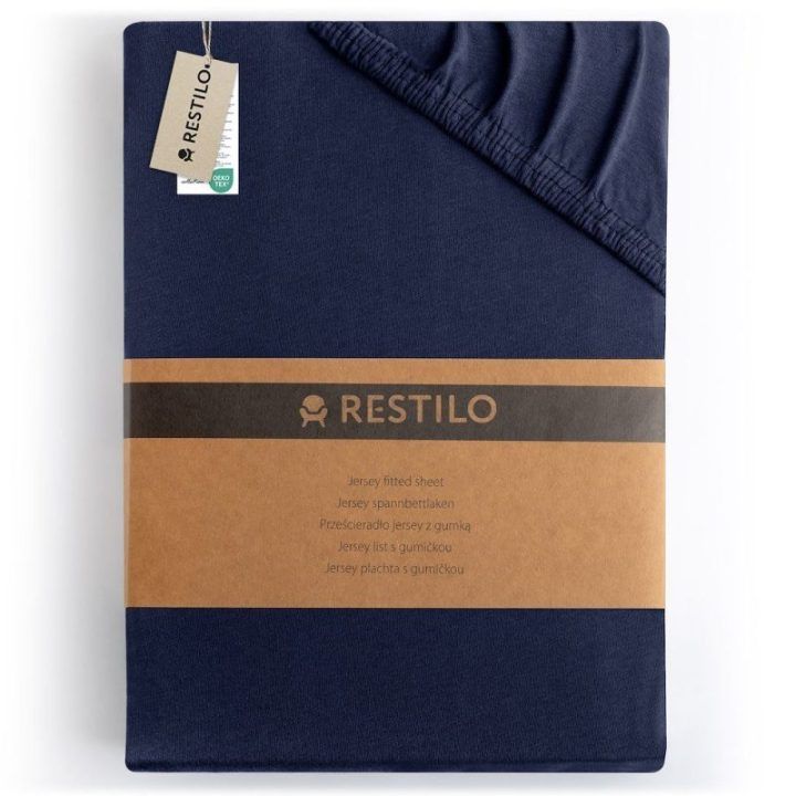 Paklodė su guma Navy Blue 200-220x200+30