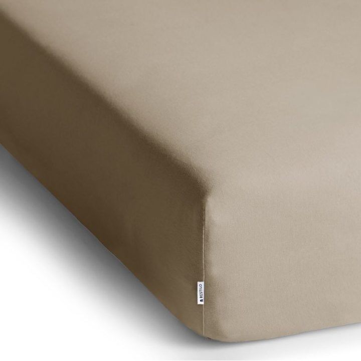 Paklodė su guma, cappuccino, 80–90x200+30 cm