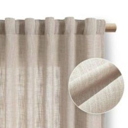 Užuolaida su kilpomis AmeliaHome Res Viscose Valeta 140 × 245 cm, cappuccino