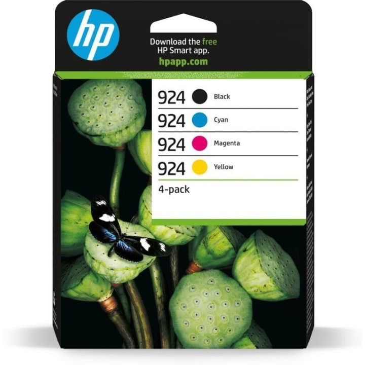 HP 924 originalūs rašalo kasetės, 4 vnt., juoda, geltona, žydra, rausvai raudona