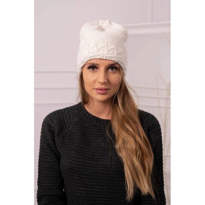 Moteriška žieminė kepurė Aniela, kreminė