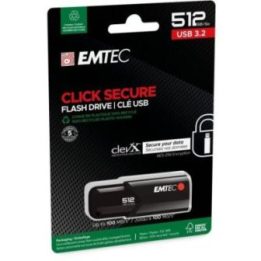 USB atmintinė EMTEC Click Secure B120, 512 GB
