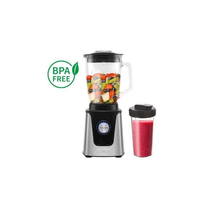 Trintuvas su stikliniu indu Zelmer ZSB4860, 1,5 l, 1500 W, juodas / plieno spalvos