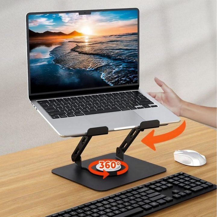 Nešiojamojo kompiuterio stovas su pasukama platforma Media-Tech MT2662, 10–17 colių