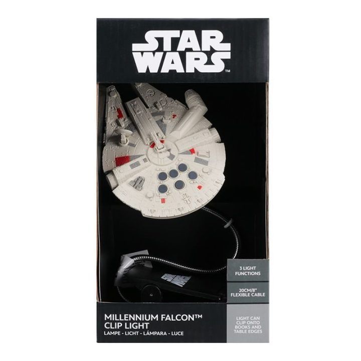 Skaitymo šviestuvas-segtukas su Millennium Falcon motyvu Paladone