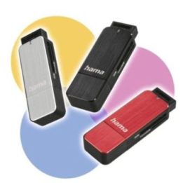 Aliuminio korpuso atminties kortelių skaitytuvas su USB 3.0 jungtimi Hama
