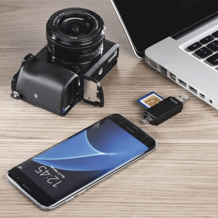 OTG kortelių skaitytuvas Hama, USB 2.0