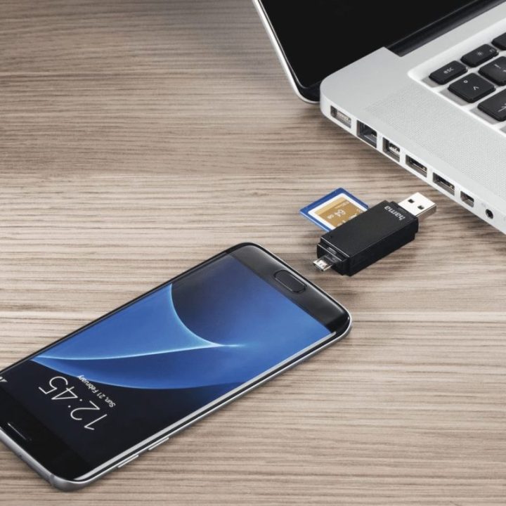 OTG kortelių skaitytuvas Hama, USB 2.0