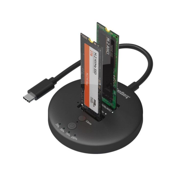 NVMe M.2 SSD klonavimo stotelė su USB-C Sandberg, iki 20 Gb/s