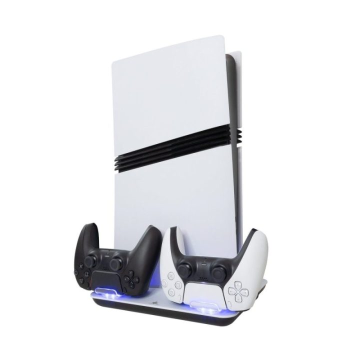PS5 konsolės aušinimo stovas su įkrovimo stotele White Shark Guard-2
