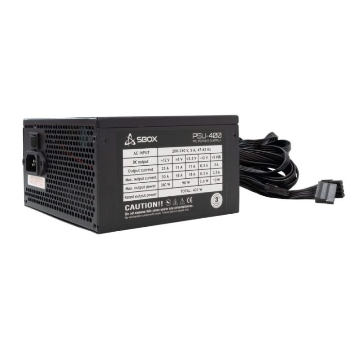 ATX maitinimo blokas Sbox PSU-400-2, 400 W