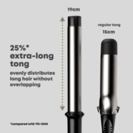 Garbanojimo žnyplės su 32 mm keraminiu vamzdeliu Revamp Effortless Curls, 3 m