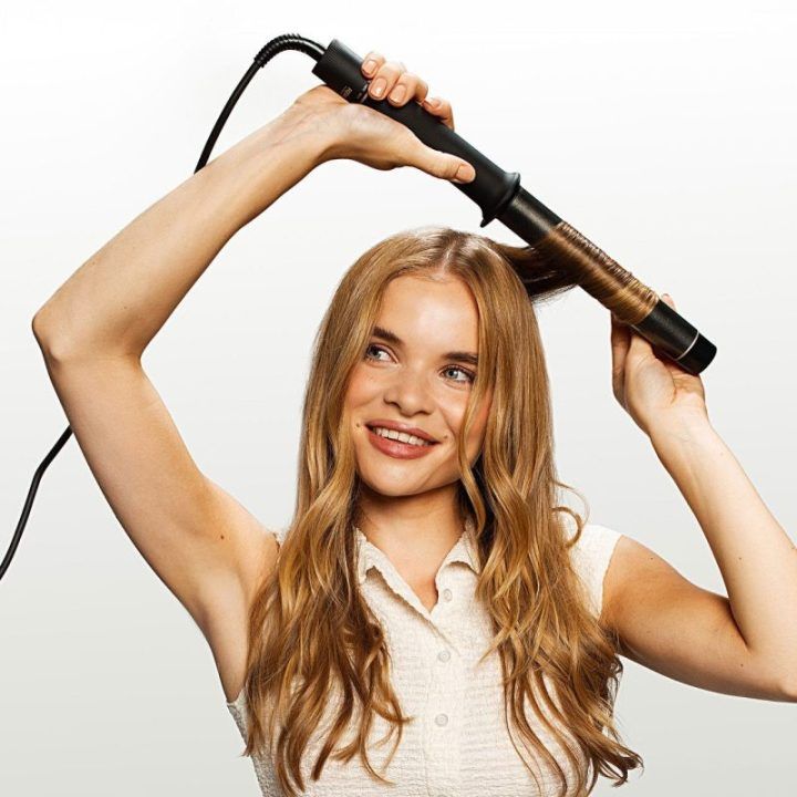 Garbanojimo žnyplės su 32 mm keraminiu vamzdeliu Revamp Effortless Curls, 3 m