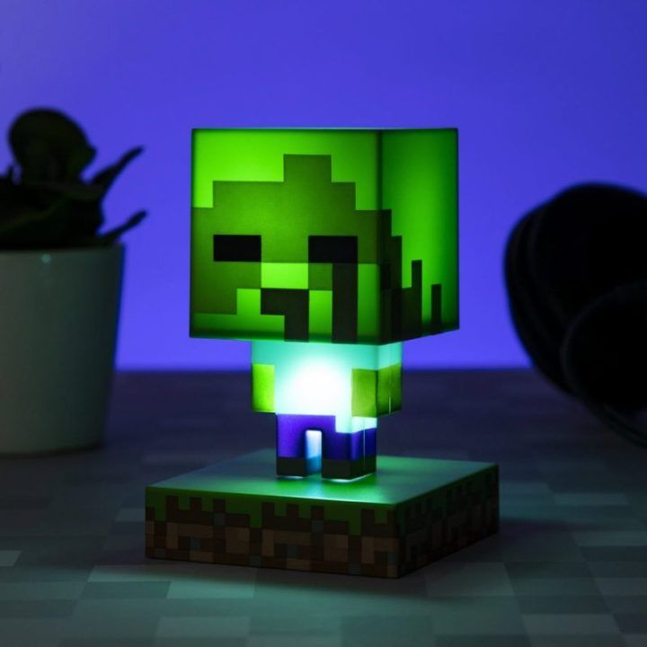 Naktinis šviestuvas su Minecraft zombio personažu Paladone, 8 cm