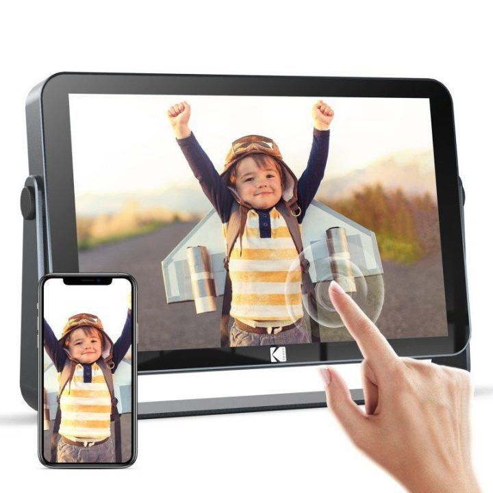 Skaitmeninis nuotraukų rėmelis su jutikliniu ekranu ir Wi-Fi Kodak RWF-109V, 10 colio, matinis juodas