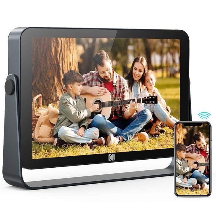 Skaitmeninis nuotraukų rėmelis su jutikliniu ekranu ir Wi-Fi Kodak RWF-109V, 10 colio, matinis juodas