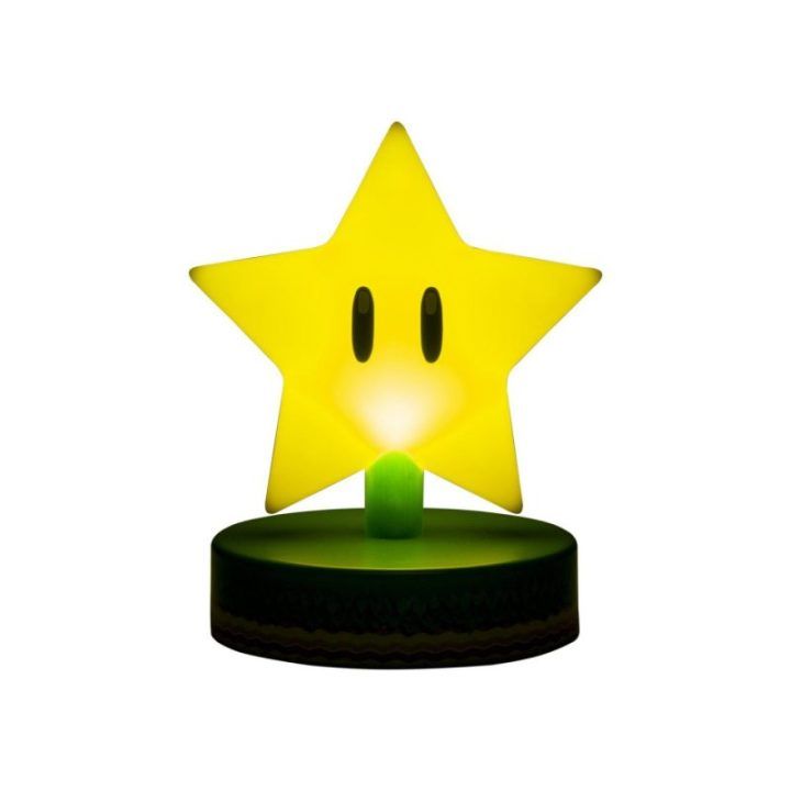 Dekoratyvinis LED šviestuvas Super Mario Super Star Paladone, 10 cm