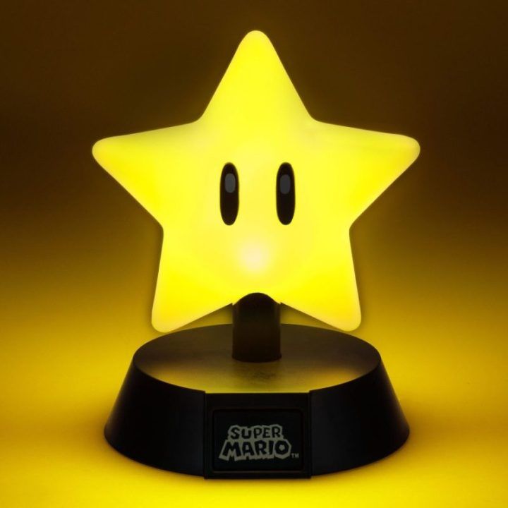Dekoratyvinis LED šviestuvas Super Mario Super Star Paladone, 10 cm