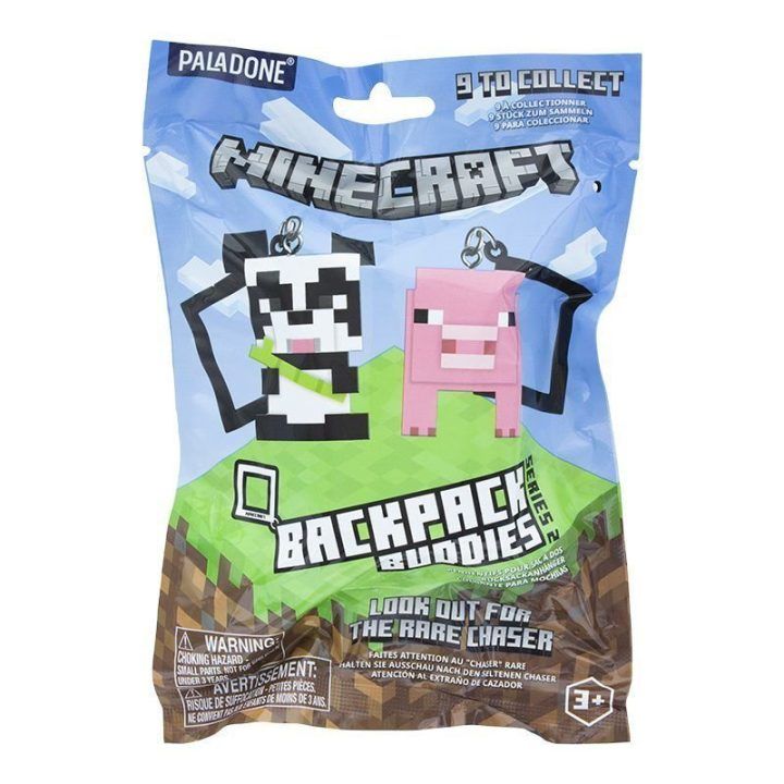 Kuprinės pakabukų rinkinys Minecraft Paladone Backpack Buddies Series 2, 24 vnt