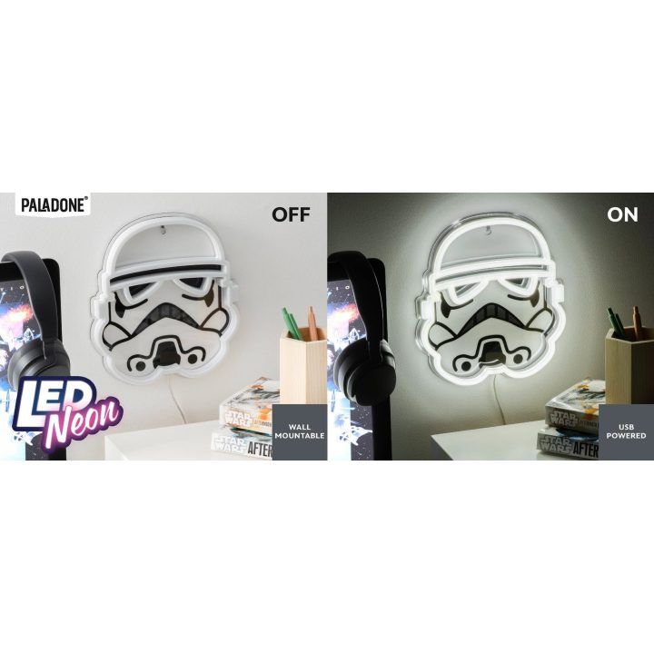 Neoninis LED sieninis šviestuvas su Stormtrooper personažu Paladone