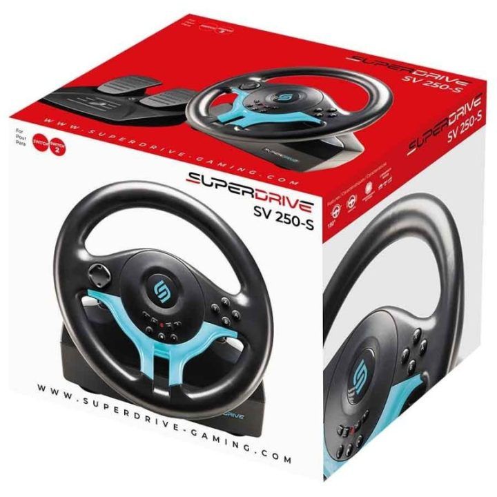 Žaidimų vairas PS4/PS3/Xbox One/PC/Switch Subsonic Superdrive SV 250-S, mėlynas