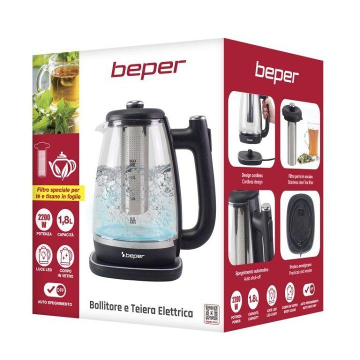 Elektrinis virdulys Beper P101BOL200, 1,8 l, 2200 W
