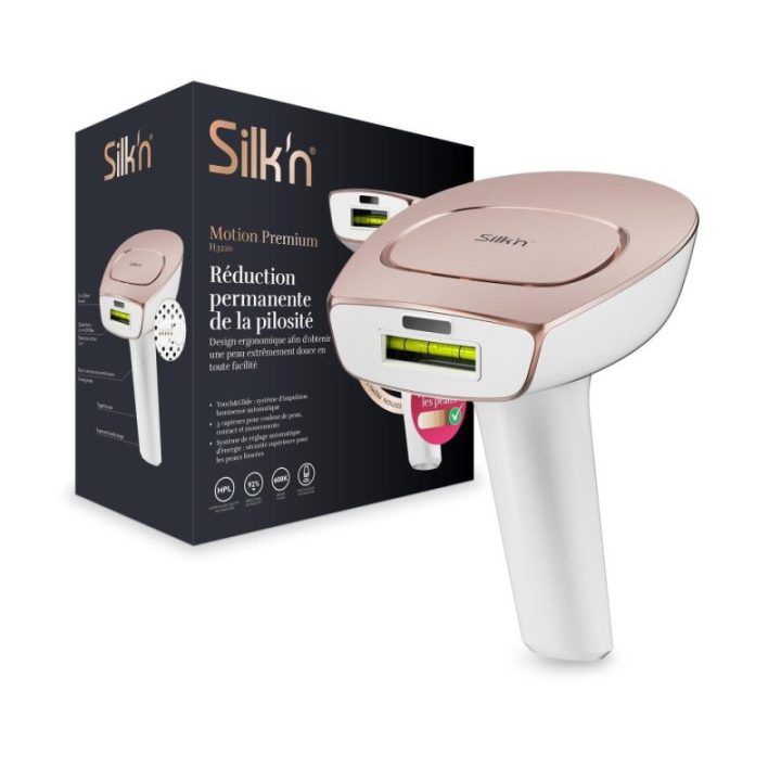 Kūno ir veido plaukų šalinimo epiliatorius Silkn Motion Premium, rožinės ir aukso spalvos