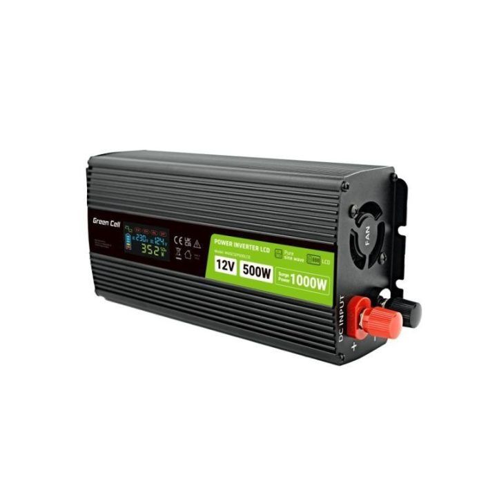 Automobilinis keitiklis GREEN CELL 12V/230V 500W