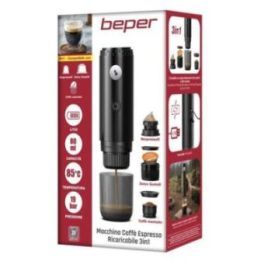 Įkraunamas nešiojamasis espreso kavos aparatas Beper P101CAF250, 19 bar, 80 ml