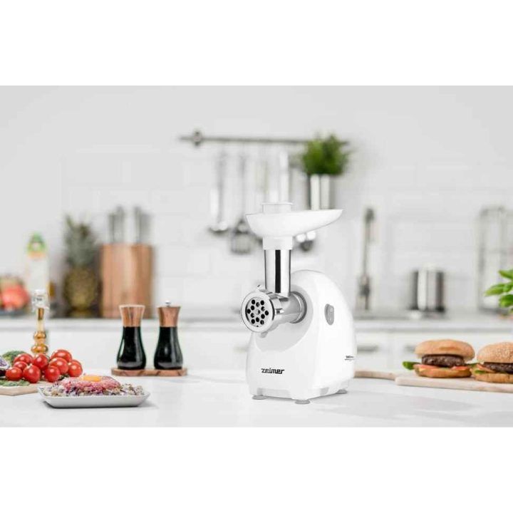 Mėsmalė Zelmer ZMM4045B, 1900 W, balta / plieno spalvos
