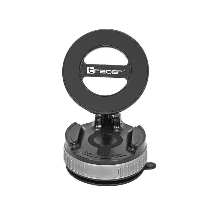 Automobilinis magnetinis telefono laikiklis Tracer UM 05 TWIST, juodos ir sidabro spalvos