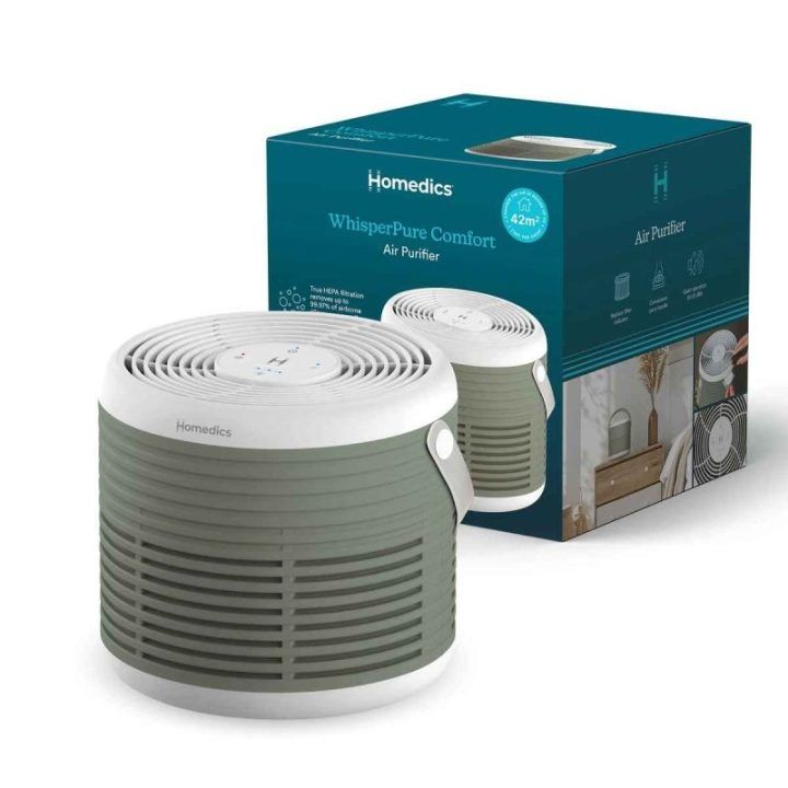 Oro valytuvas su 3 viename HEPA filtru Homedics Whisper Pure Comfort, iki 42 m²