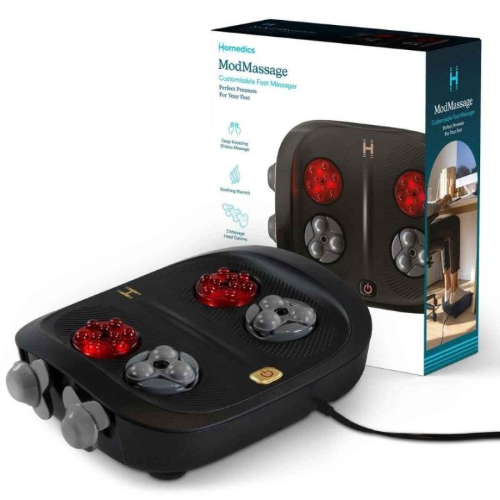 Pėdų masažuoklis su keičiamomis Shiatsu galvutėmis Homedics ModMassage