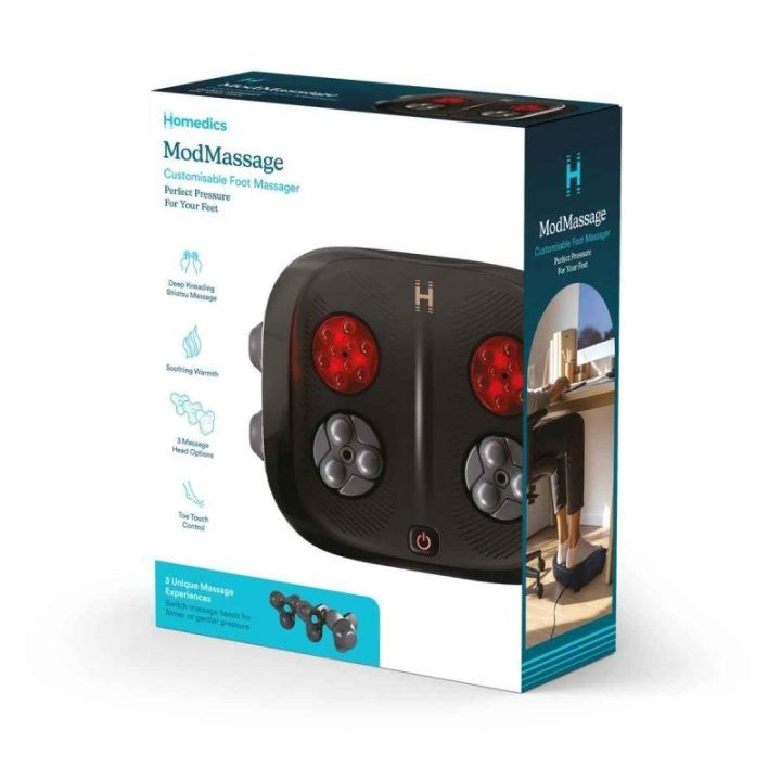 Pėdų masažuoklis su keičiamomis Shiatsu galvutėmis Homedics ModMassage