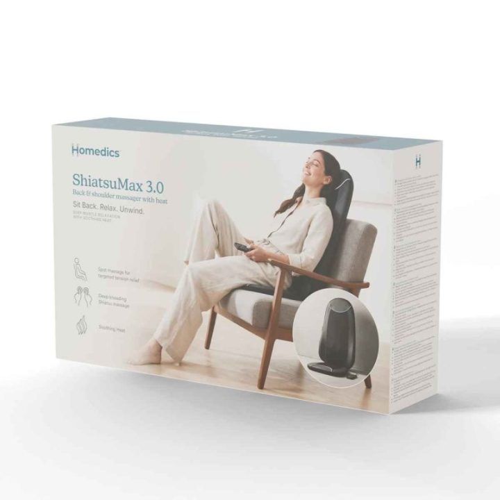 Masažinė nugaros ir pečių pagalvėlė su šildymu Homedics ShiatsuMAX 3.0