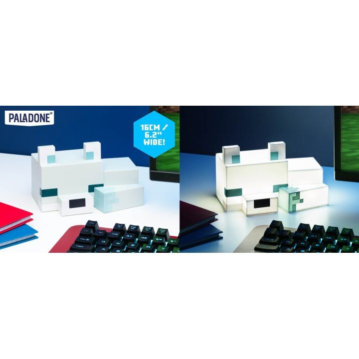 Naktinis šviestuvas su Minecraft arktinės lapės motyvu Paladone