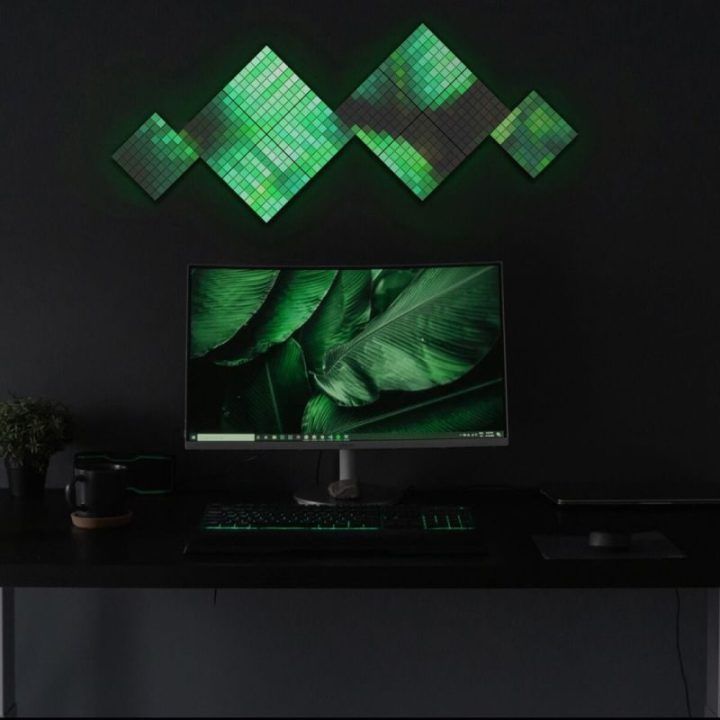 Išmaniųjų LED šviesos blokų rinkinys Twinkly Squares, 6 blokai, 384 RGB LED taškai