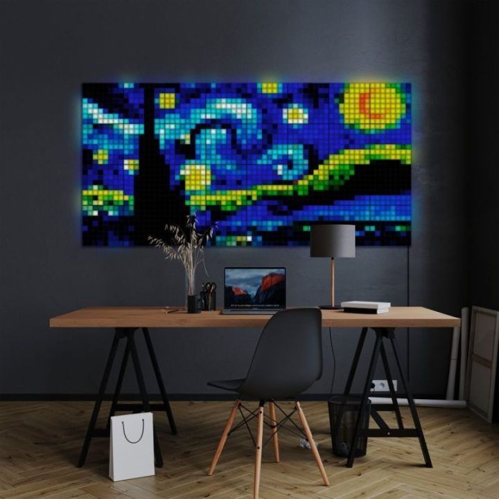 Išmaniųjų LED šviesos blokų rinkinys Twinkly Squares, 6 blokai, 384 RGB LED taškai