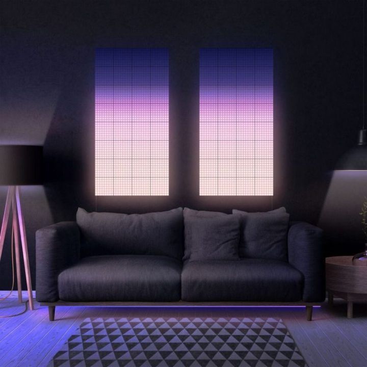Išmaniųjų LED šviesos blokų rinkinys Twinkly Squares, 6 blokai, 384 RGB LED taškai