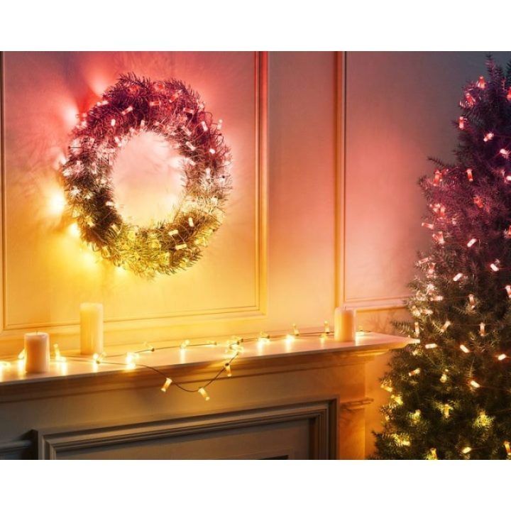 LED girlianda Twinkly Candies su 100 žvakės formos RGB lempučių, 6 m, įvairiaspalvė